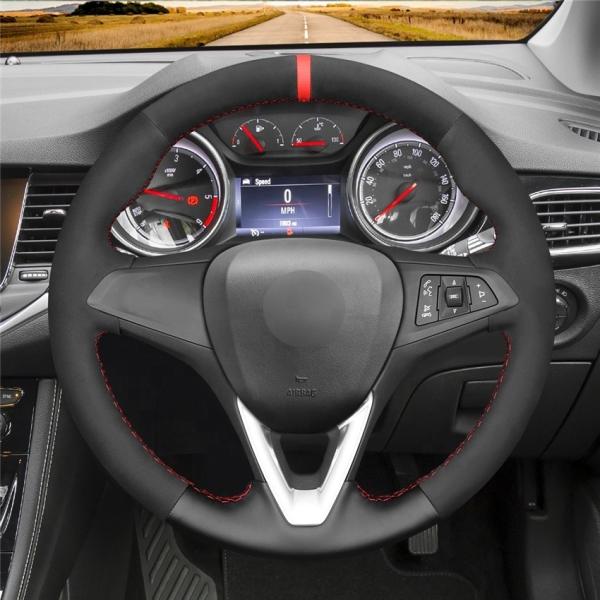 Mewant vegan suede plus vegan leather steering wheel cover for Holden Commodore  Astra Calais 2018-2020 rubber steering wheel