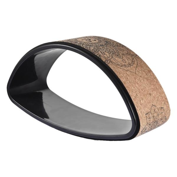 Fitness Yoga Roller Wheel , Cork Yoga Wheel  TPE Yoga Circles Gym Workout Back Training Tool