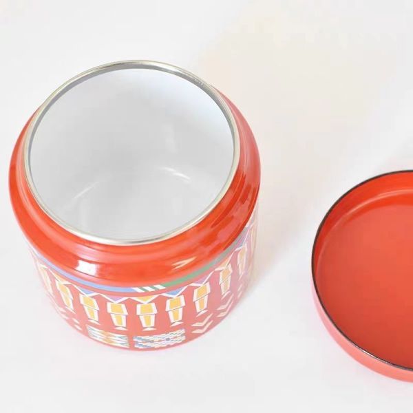 Eco Friendly Enamel Tableware Turkish Sugar Pot Grease Container 450ml 750ml 1200ml
