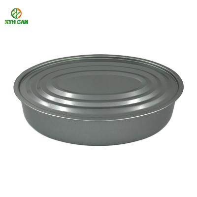 Tampa aberta fácil de Tuna Fish Sardines Packaging Metal Tin Can Oval Shaped With