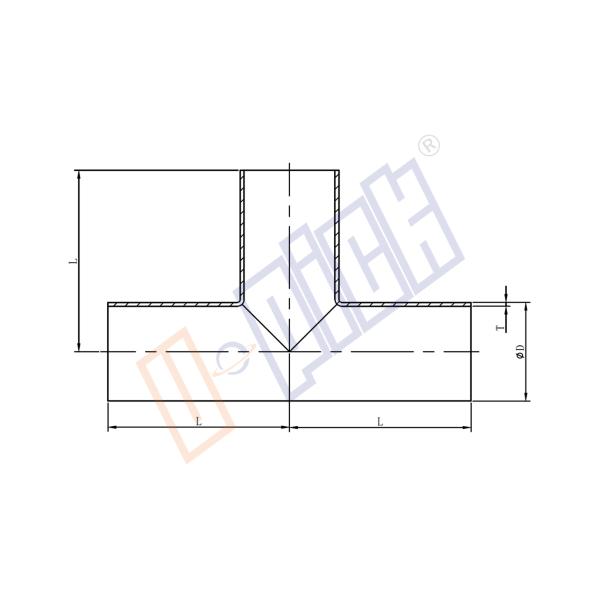 T Shape Welded Steel Pipe Fittings 304 SS Long Tee With Sanitary Grade