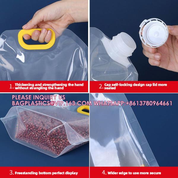 Beer Spout Pouch With Handle Grain Storage Bag With Spout Large Capacity Liquid Doypack With Spout Bag