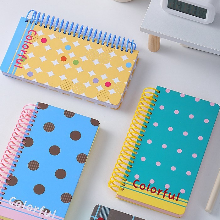 Hardcover Wire-O Spiral Notebooks With Colored Coil And Lined Inner Pages