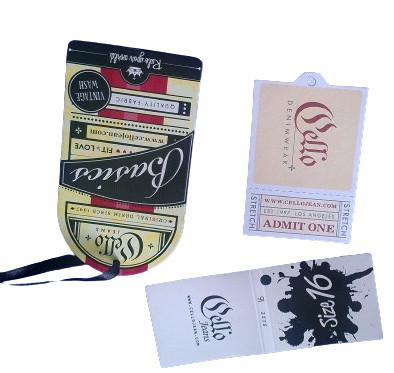 Coloreadas hang tag personalizado com forma de corda múltiplas cores para projetos de artesanato
