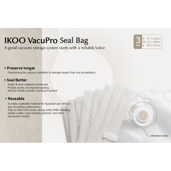 IKOO Container vitré sous vide scellable Ensemble d'étiquetteurs sous vide de nourriture Sacs sous vide de nourriture Container sous vide de nourriture