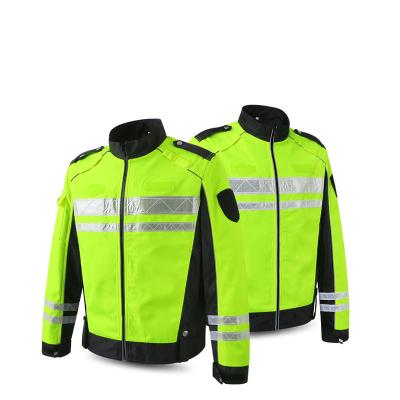Motorcycle Riding Safety Reflective Raincoat Oxford Waterproof Fabric