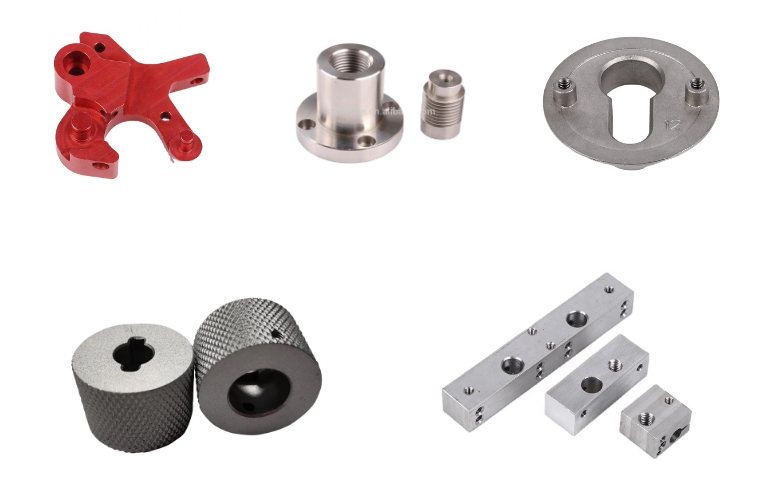 ODM OEM подгонял сырцовые поворачивая вставки небольшие sandblasting части CNC алюминиевые