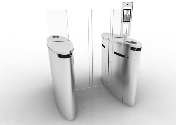 Optical Passage Access Control Turnstile Gate Arylic Wing Sliding Lane Barrier 30 Watt