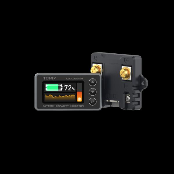 TC147 1.47 Inch Electric Motorcycle Battery Monitor Screen 8-80V 0-150A Vehicle Battery Monitor