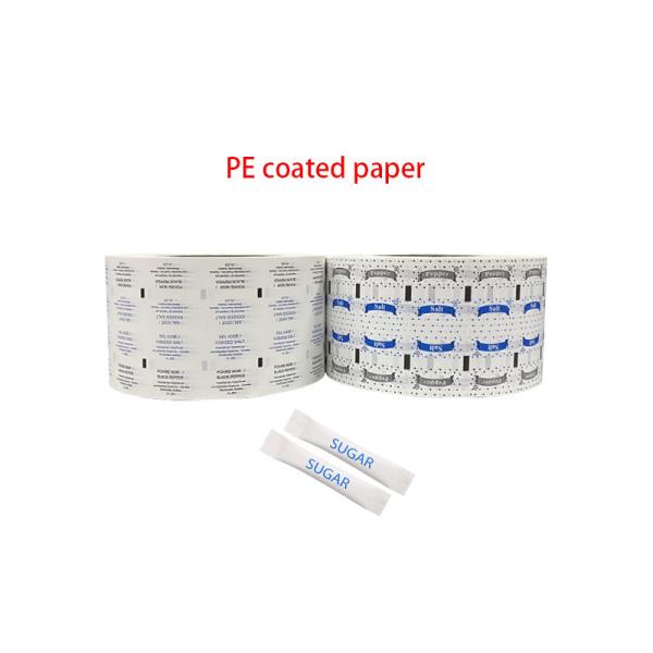Rolos de papel branco revestidos com PE para embalagem de bastões de açúcar
