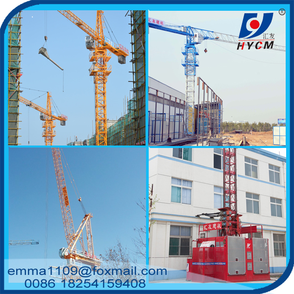 мини QD2525 Деррик Крейн 12t Luffing Tower Крейн Установка на крыше здания