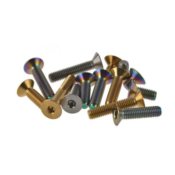 M6 Titanium Bikes Flat Head Allen Ti Bolts Screws