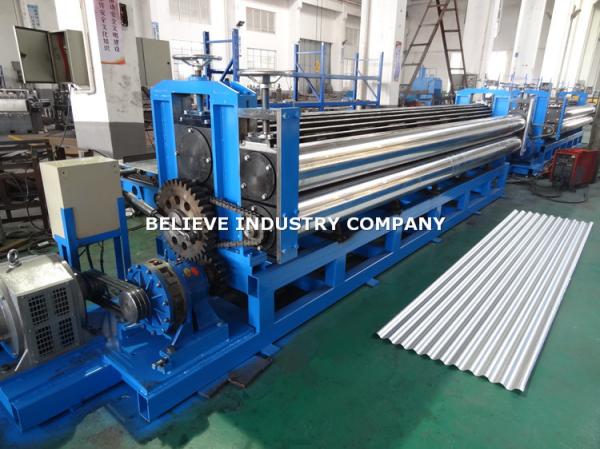 Corrugated Sheet Roll Forming Machine Galvanized Steel / PPGI Steel / Galvalume Use