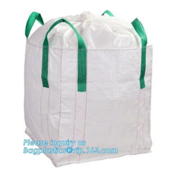 100% virgin polypropylene woven pp big bag bulk bag 1x1x1m for Israel,PP woven flexible big bag with baffle and brace in