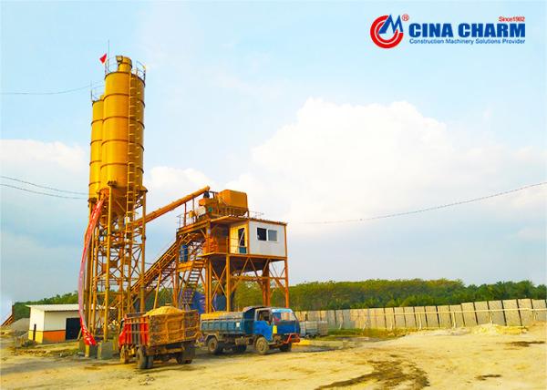Computer Controlled 4.1m 90m3/h Stationary Concrete Batching Plant