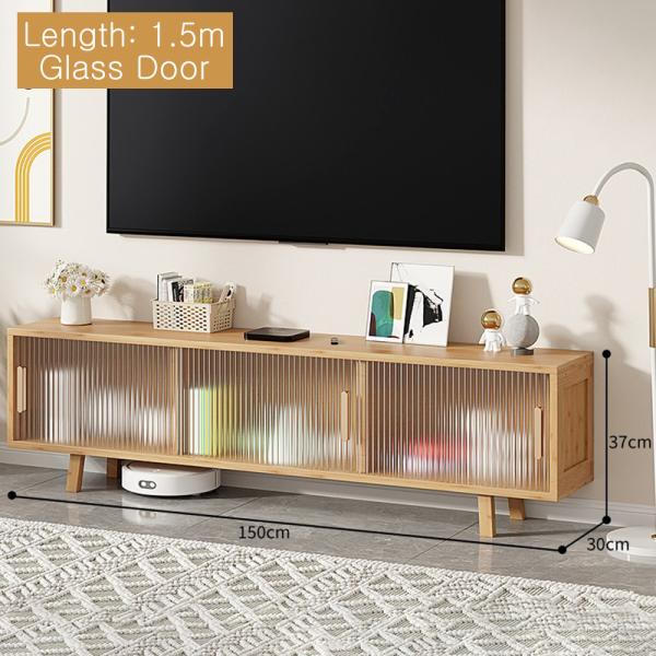 Design Living Room Modern TV Stand Furniture Hotel Cabinet with Doors, Storage Organizer Container