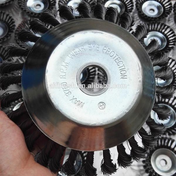 Professional Knotted 200mm sweeper Weed brush for grass trimmer