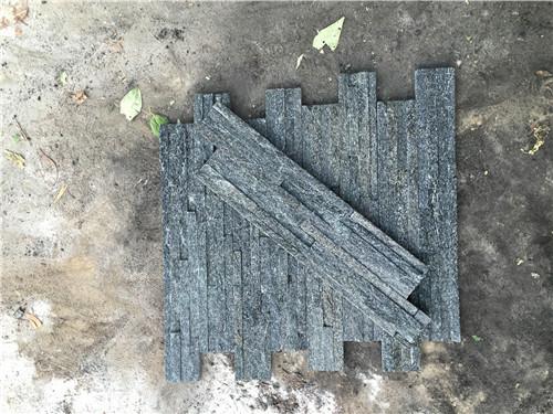 Black Slate / Quartzite Stone Ledger Panel Heat Insulation For Wall Decoration