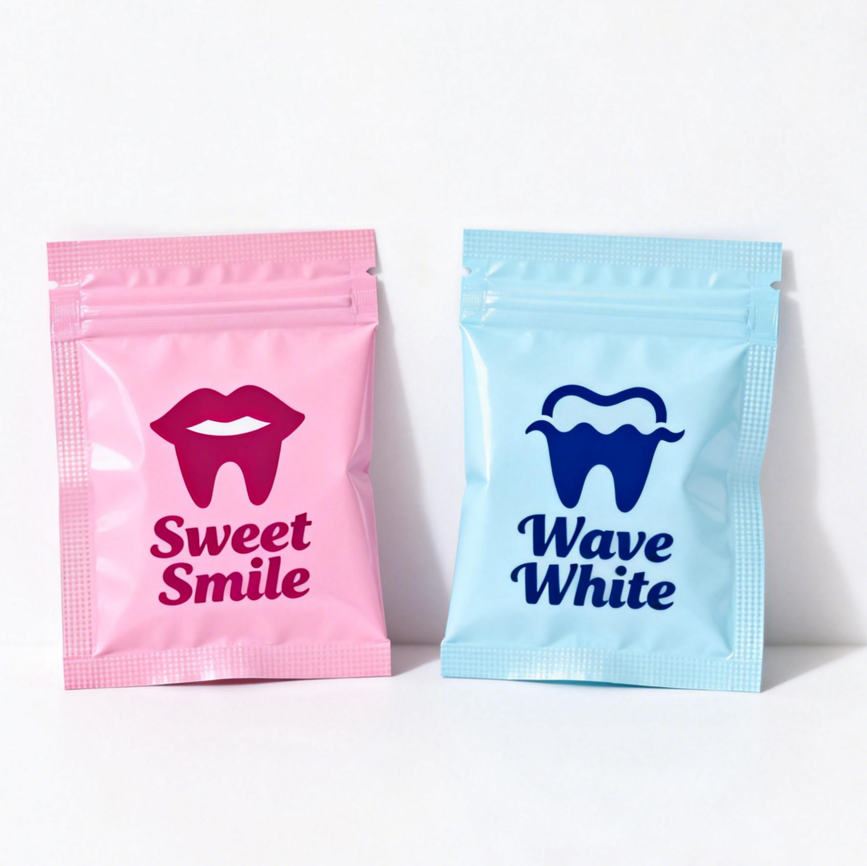 Custom Flat Zip Lock Mylar Bags One Side Transparent Zipper Retainers For False Tooth Clear Aligner Packaging Bag