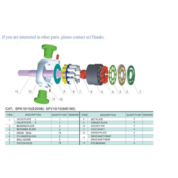 SPK10/10 VALVE PLATE (BEARIN) 03490 E200B/E240B  Excavator Hydraulic Pump Parts