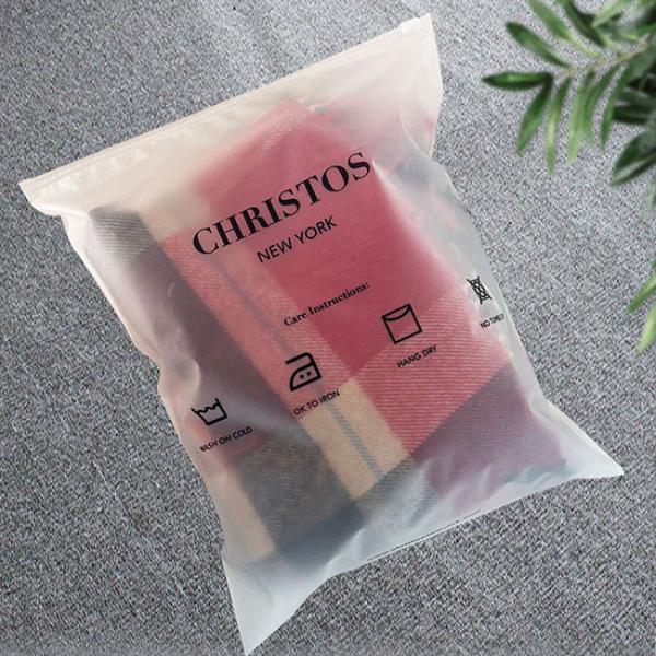 Custom 100% Biodegradable Plastic Recycled Frosted Matte Clothes Ziplock Bag Eva Zipper Pouch Polybags For Clothing