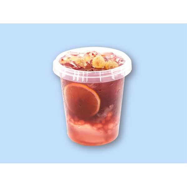 Cubo de té de frutas artesanal Ingredientes naturales Franquicia de bebidas saludables