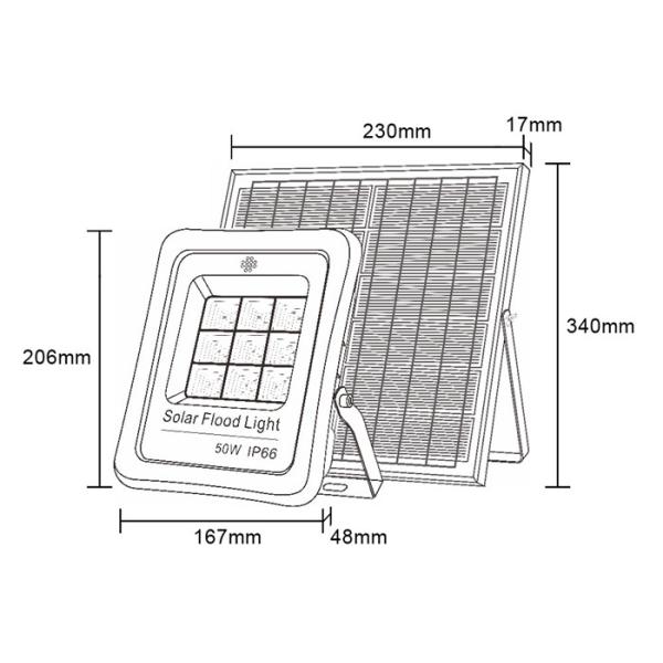 50 Вт солнечные IP65 2-3 Дня дождя светодиодные ландшафтные подсветки для жилых, коммерческих или промышленных применений