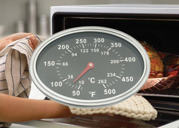Instant Read Oval Shaped BBQ Meat Thermometer For Barbecue Grill / Oven
