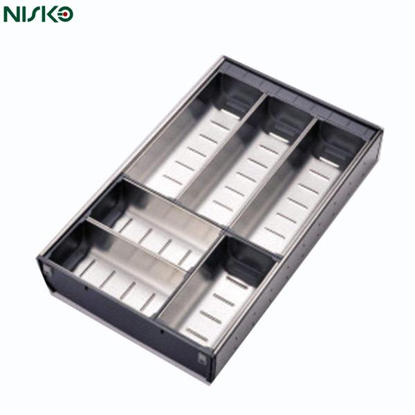 SUS304 Kitchen Cutlery Tray Organizer 65mm Height Rust Resistant