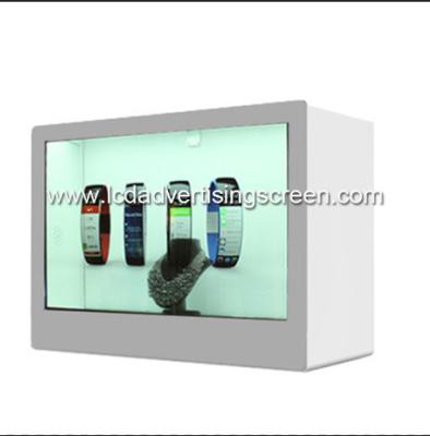 Caixa de exposição transparente de vidro do LCD exposição branca do caso de mostra do refrigerador de 65 polegadas