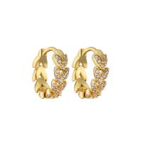 Boucles d'oreille classiques de mode de fausse pierre de femmes de bijoux d'or du cercle 24K