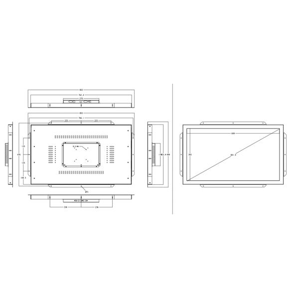 3M/ELO POG WMS Firelink Game Machine Monitor 32inch With RS232/VESA Mounting WMS/Fox 340/T340 POG