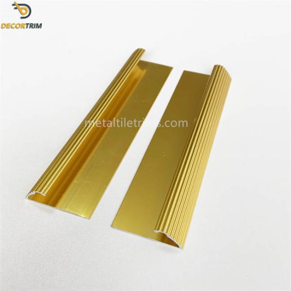 Fluted Edge Curved Carpet Transition Strip Aluminum Alloy 6063 Material