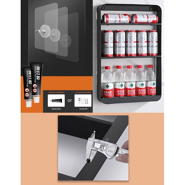 Multi Layer Wall Mounted Kitchen Shelf For Condiment Bottle Jar Spice