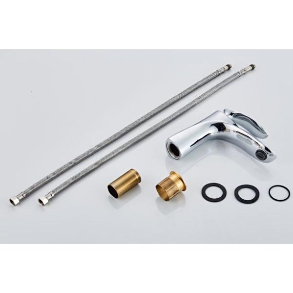 Chrome Plated Single Hole Silver Wash Basin Faucet