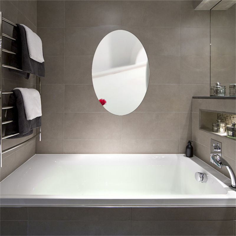 Acrylic Mirror Wall Decals, Self-Adhesive Removable Shatterproof Silver Mirror Stickers For Bathroom Bedroom RV Home Decor Travel Wholesale
