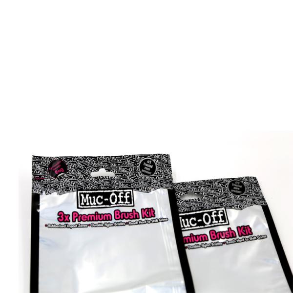 Customized printed transparent clear resealable wholesale plastic makeup brush k bags