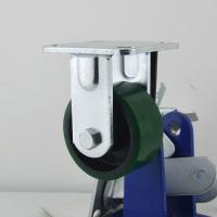 4 pulgadas capacidad fija direccional del echador 2816LBS del poliuretano del arrabio que la rueda sólida 4PCS de la PU fijó