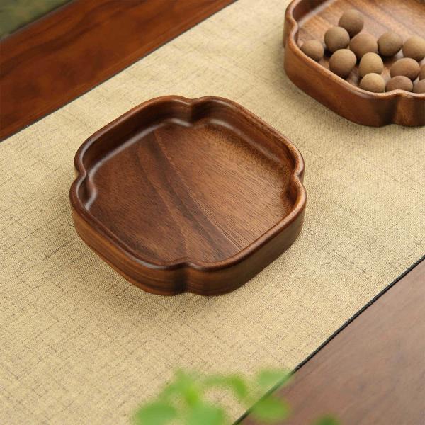 Customized Nut Box Grape Plate Serving Tray for South American Walnut Burned Printing