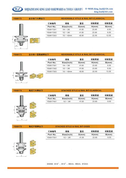 REVERSIBLE STILE & RAIL  BIT-CLASSICAL