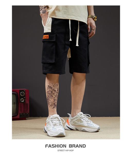 Short largo reto Polo Cargo Shorts de Streetwear dos homens do pé
