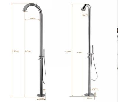 Matte Black Bathroom Shower Head Set Free Standing Bath Shower Taps