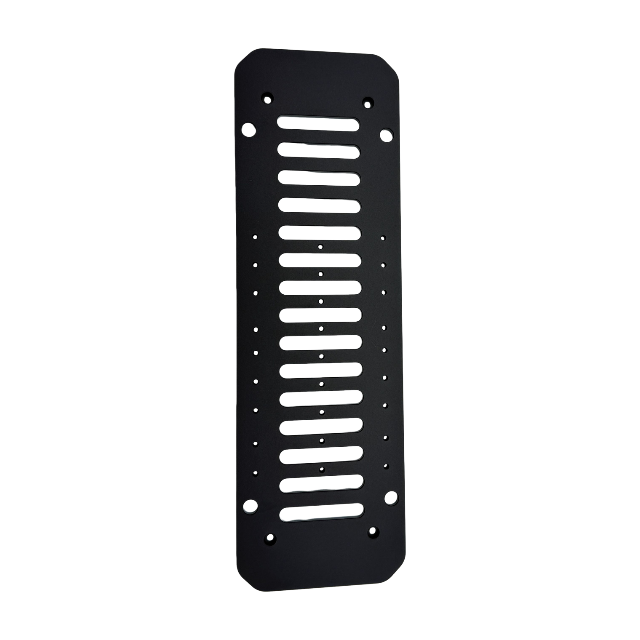 Black Anodized Equipment Cover Plate CNC Aluminum Alloy Part With Multi Hole Design