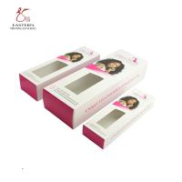 O costume de CMYK imprimiu Hang Cosmetic Packaging Paper Box para a extensão do cabelo