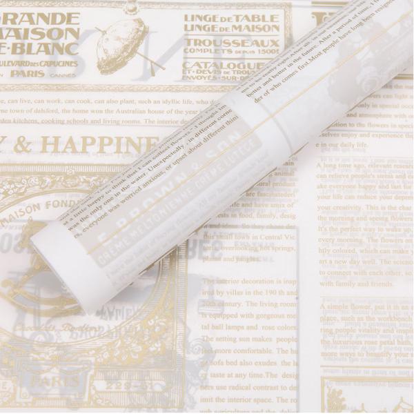 Papel de embalaje de la flor de la prenda impermeable del periódico del vintage para el florista del ramo