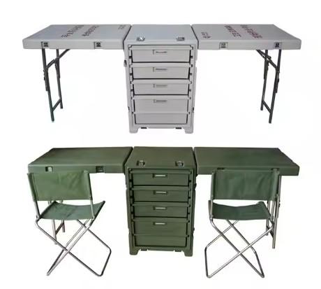 Easy Moving PE Military Carrier Double Financial Desk Military Case Dustproof