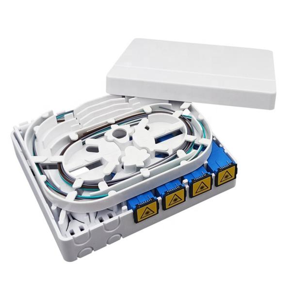 4 o SC portuário LC FTTH Mini Fiber Optic Termination Box enfrenta a placa