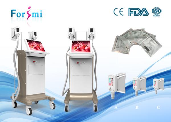 15 inch big screen fat freezing slimming machine with two handles work at the same time