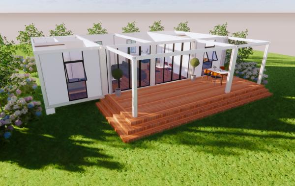 Boxspace Prefab Modular Homes 40ft Flat Pack Modular Stackable Container Homes Portable Homes 2 Bedroom Container House