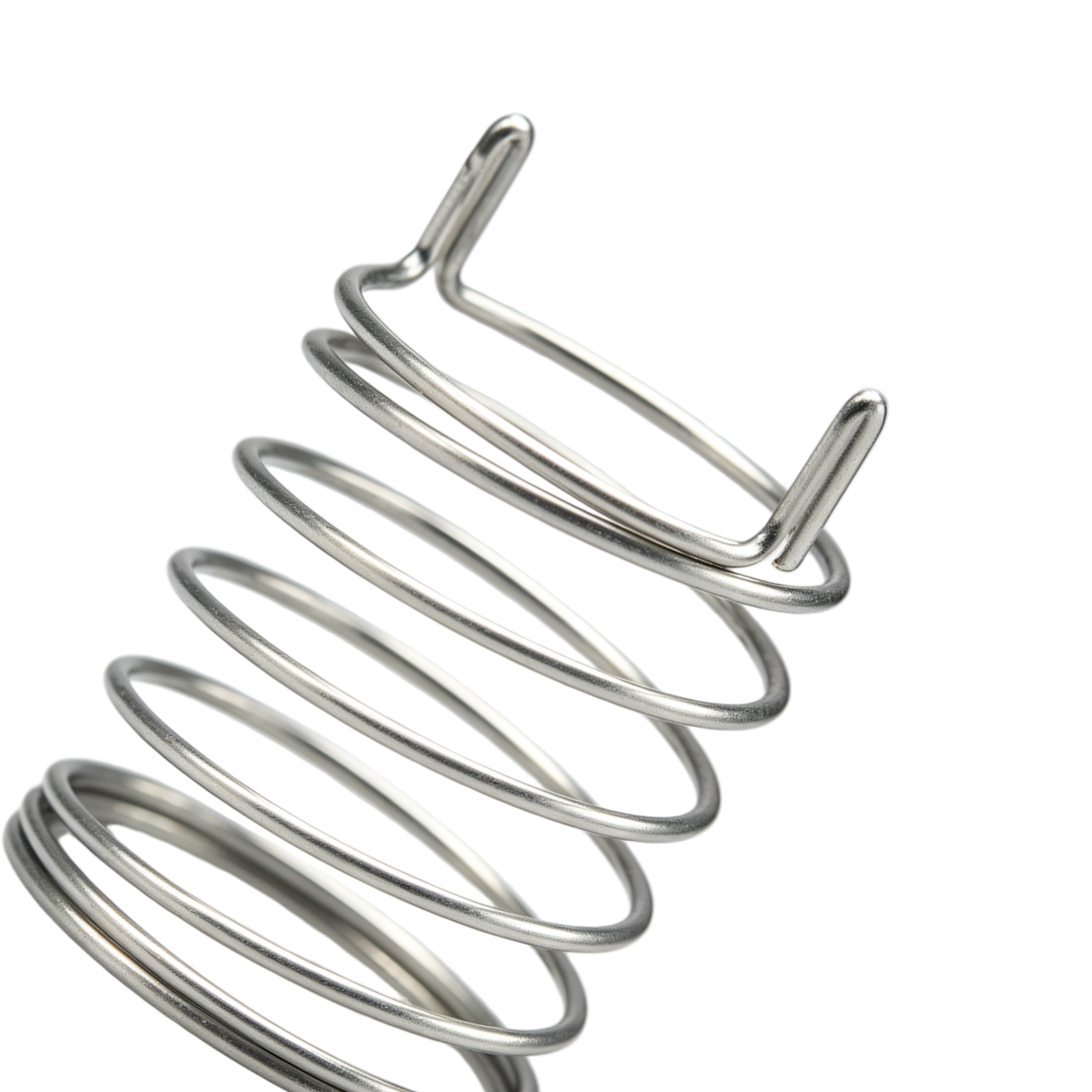 Stainless Steel Extended Leg Compression Spring with Customized Extended Legs and Precision CNC Coiling